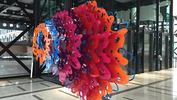 A splash of Perspex® acrylic colour at Broadgate’s Shaped By Design season.